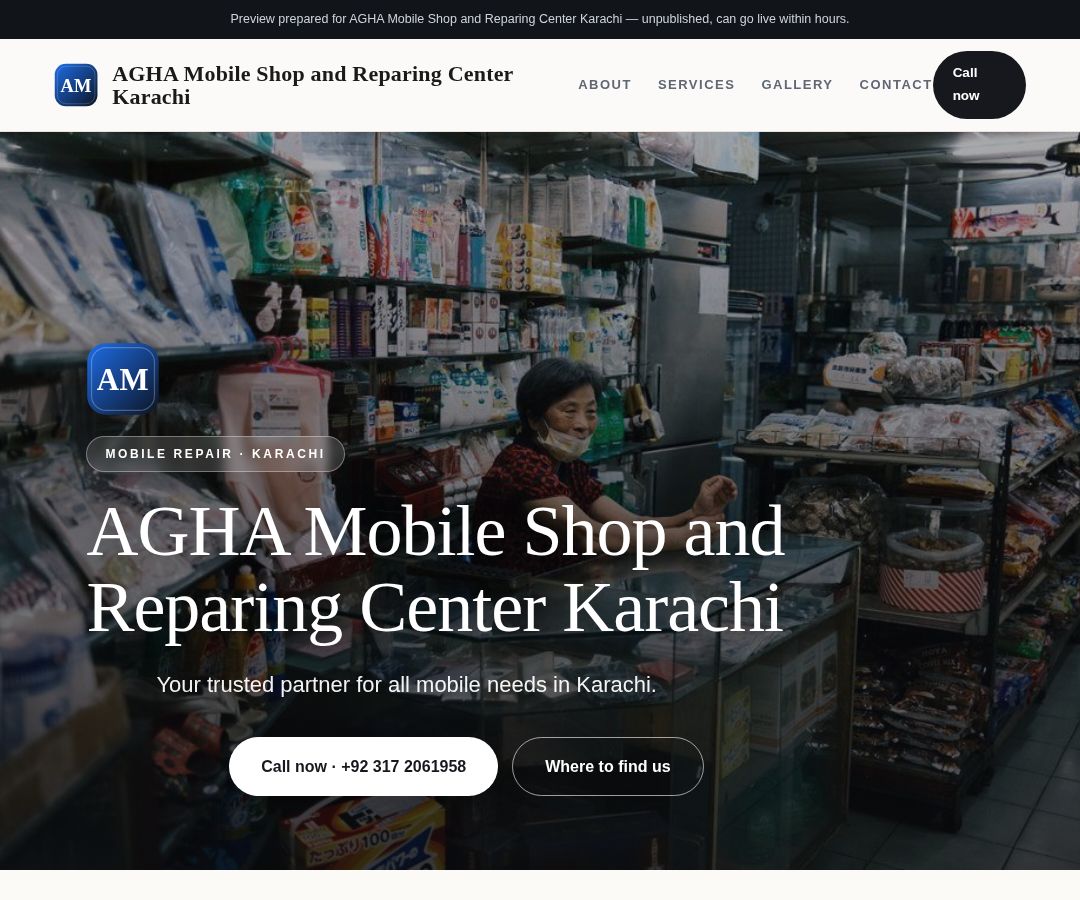 AGHA Mobile Shop and Reparing Center Karachi
