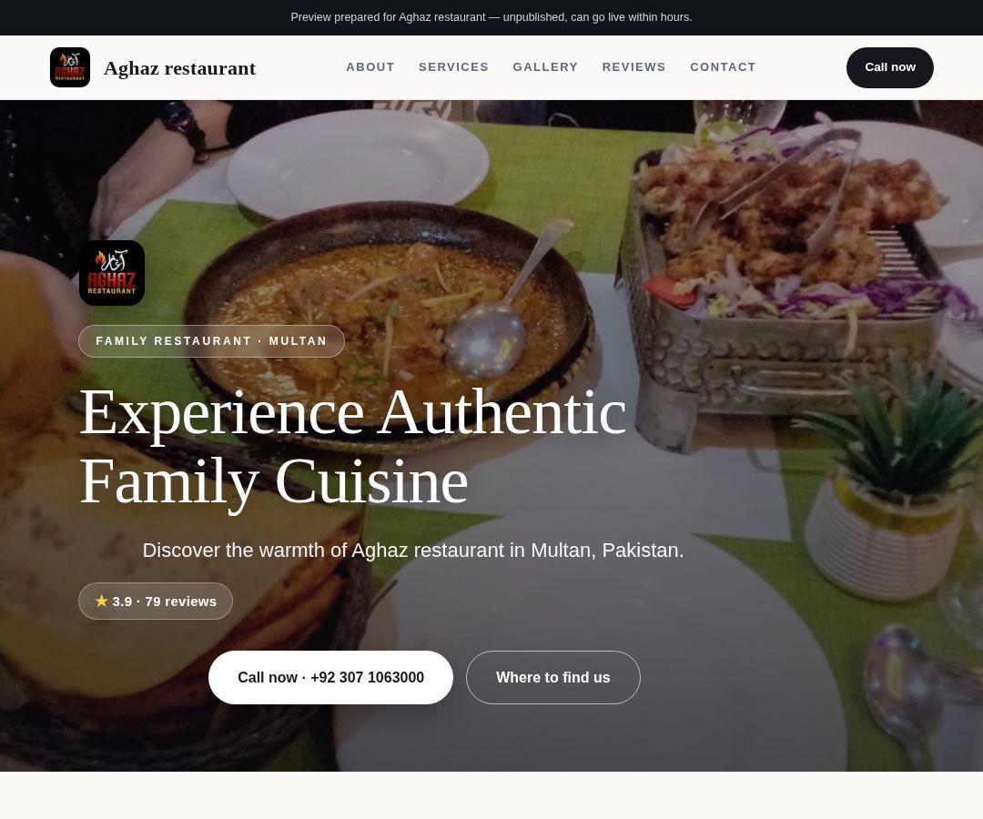 Aghaz restaurant