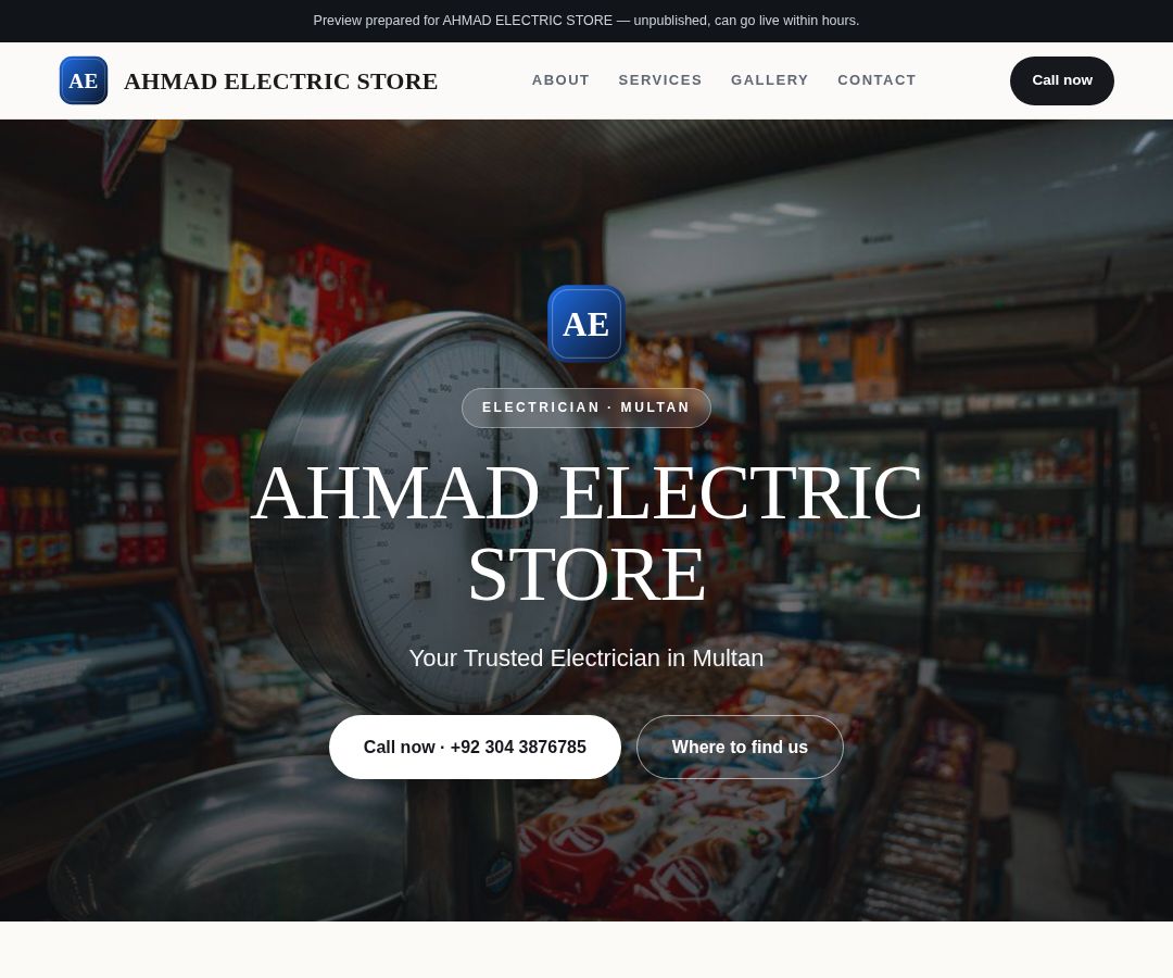 AHMAD ELECTRIC STORE