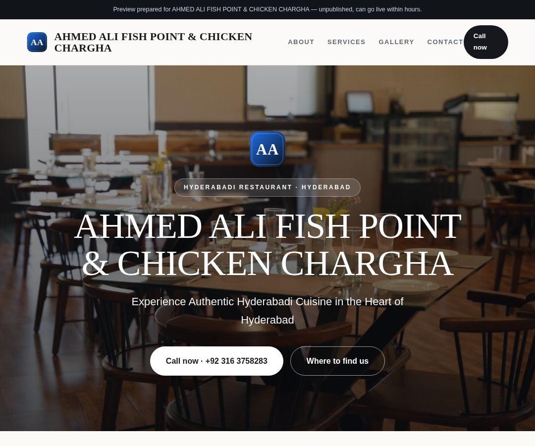 AHMED ALI FISH POINT & CHICKEN CHARGHA