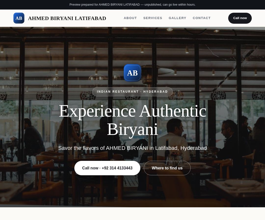 AHMED BIRYANI LATIFABAD