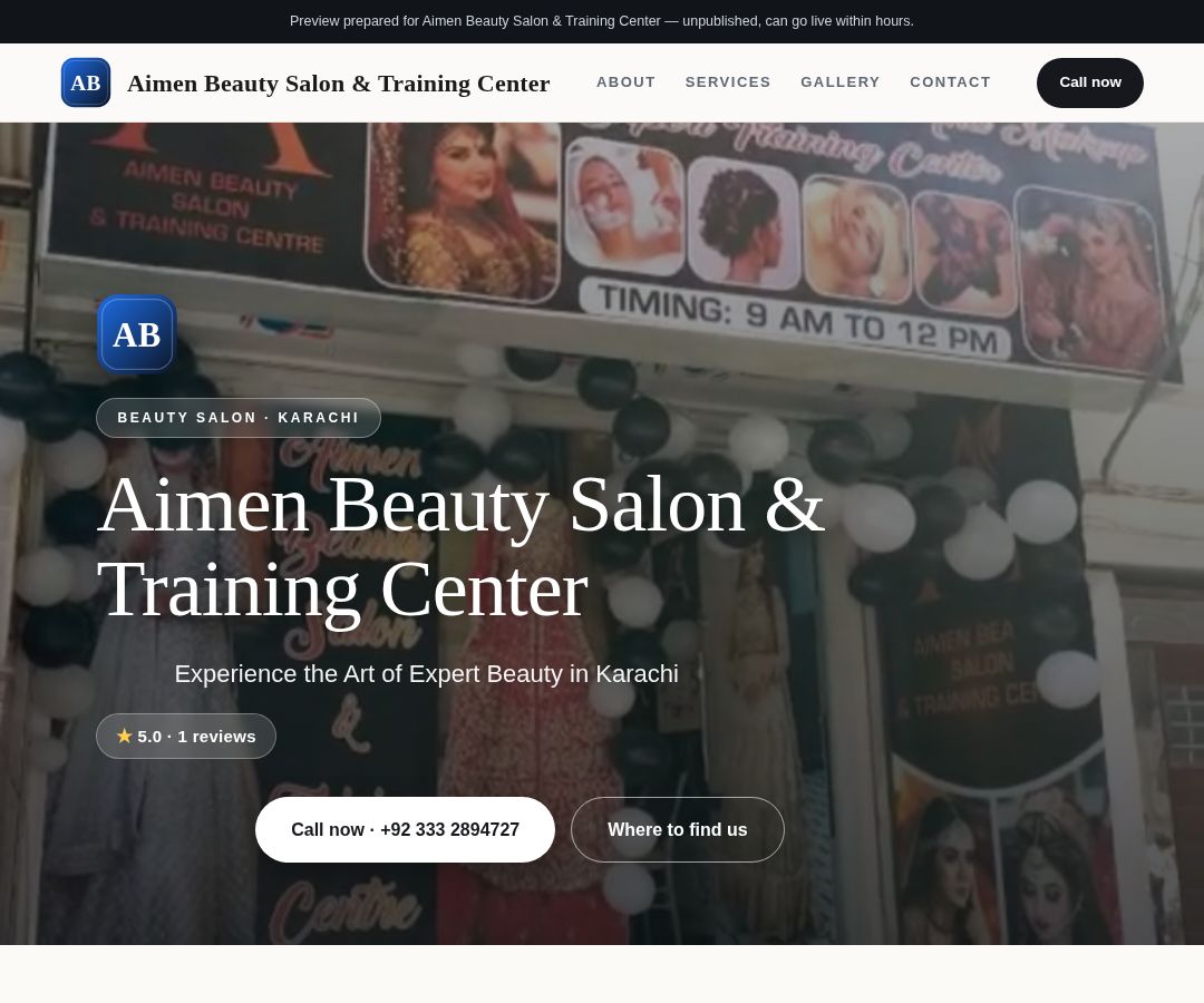 Aimen Beauty Salon & Training Center