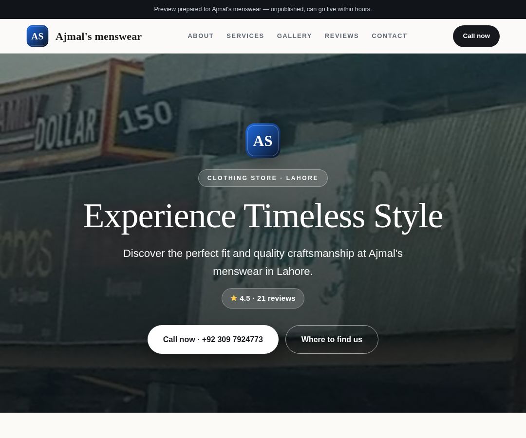 Ajmal's menswear