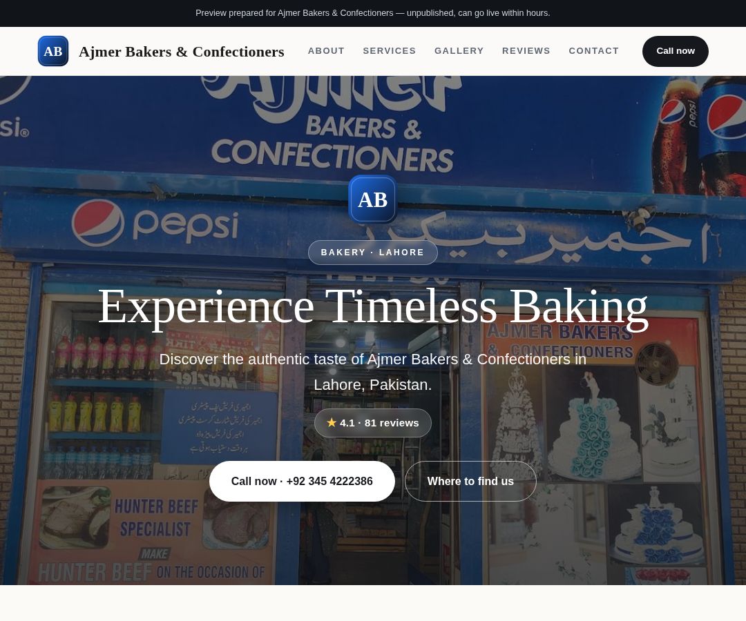 Ajmer Bakers & Confectioners