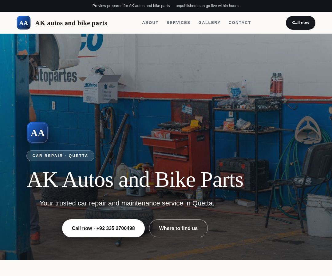 AK autos and bike parts