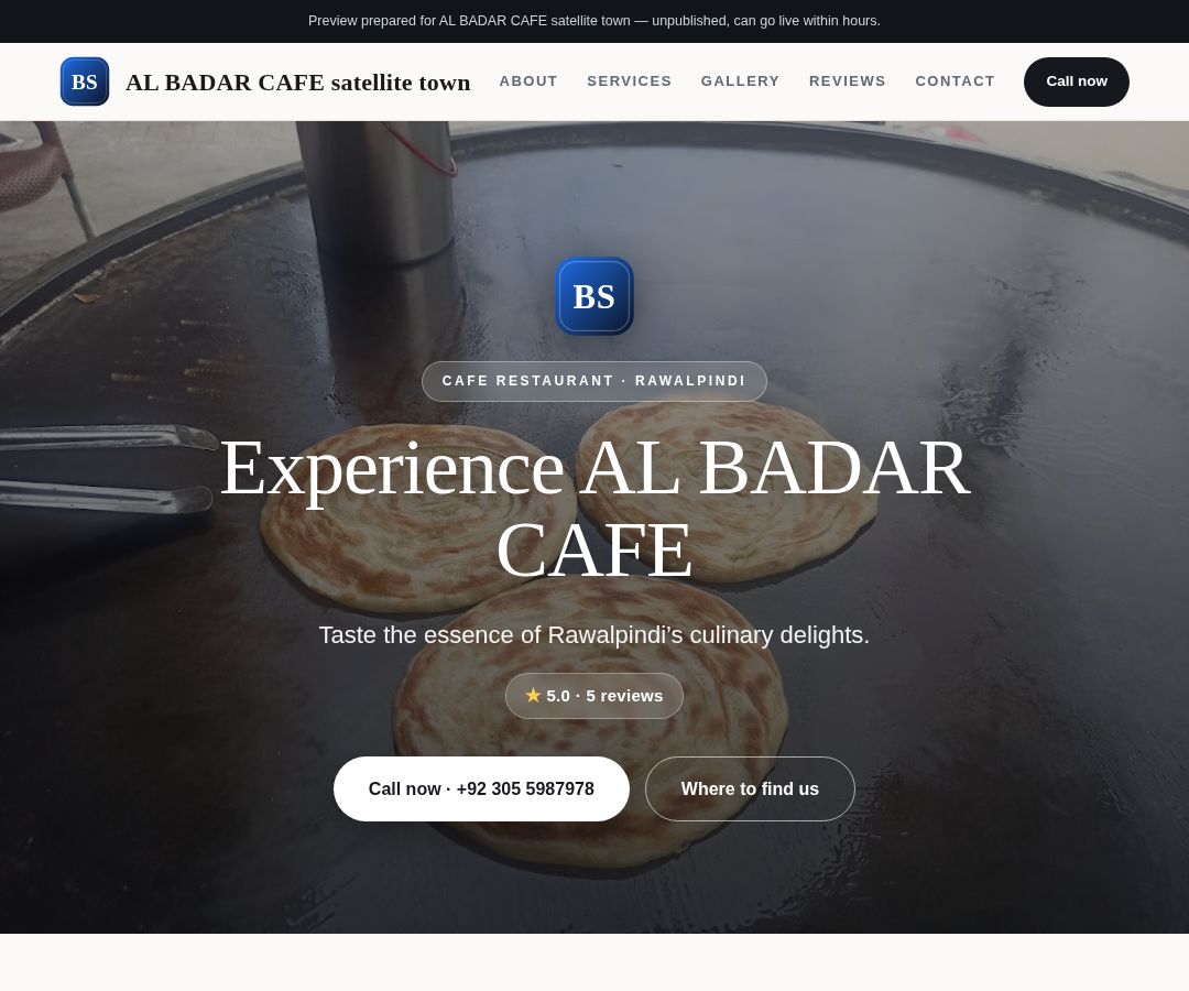AL BADAR CAFE satellite town