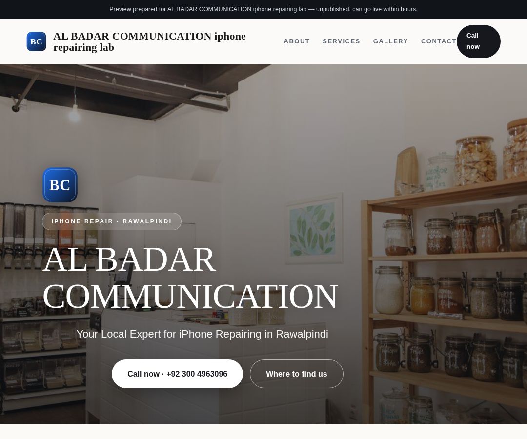 AL BADAR COMMUNICATION iphone repairing lab