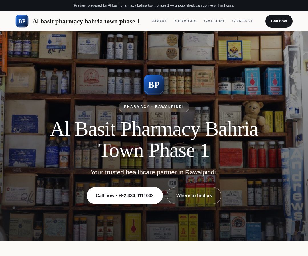Al basit pharmacy bahria town phase 1