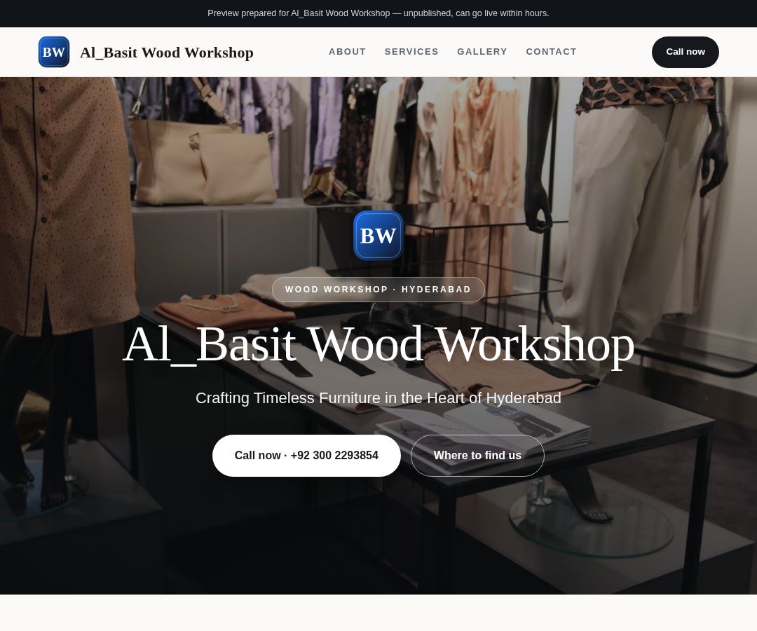 Al_Basit Wood Workshop