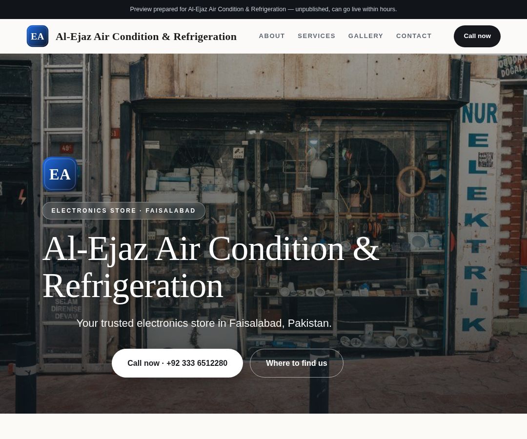 Al-Ejaz Air Condition & Refrigeration