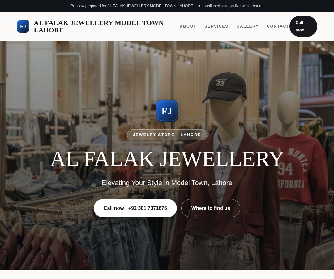 AL FALAK JEWELLERY MODEL TOWN LAHORE