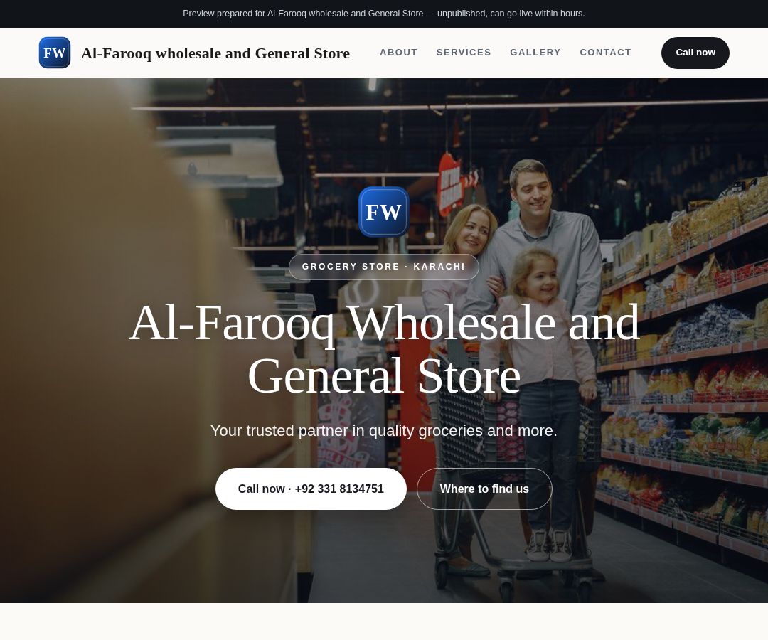 Al-Farooq wholesale and General Store