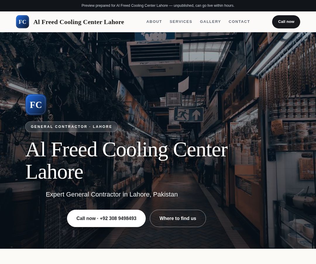 Al Freed Cooling Center Lahore