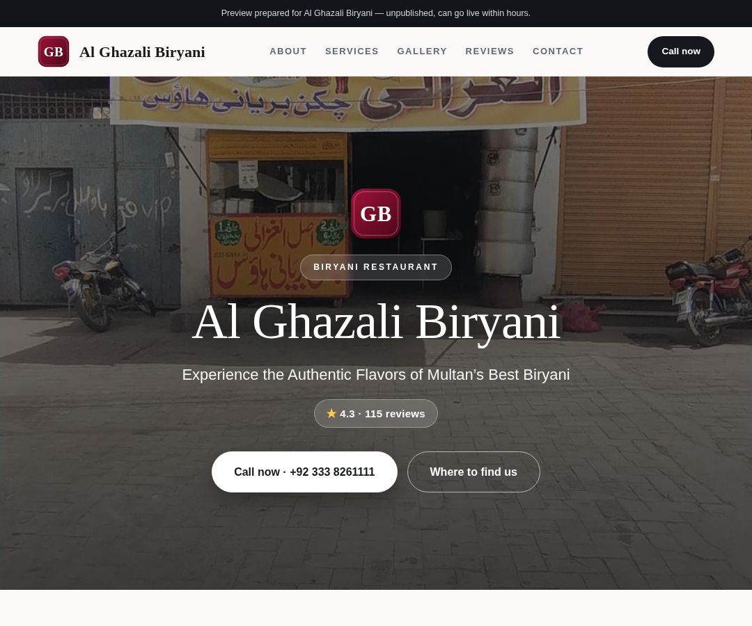 Al Ghazali Biryani