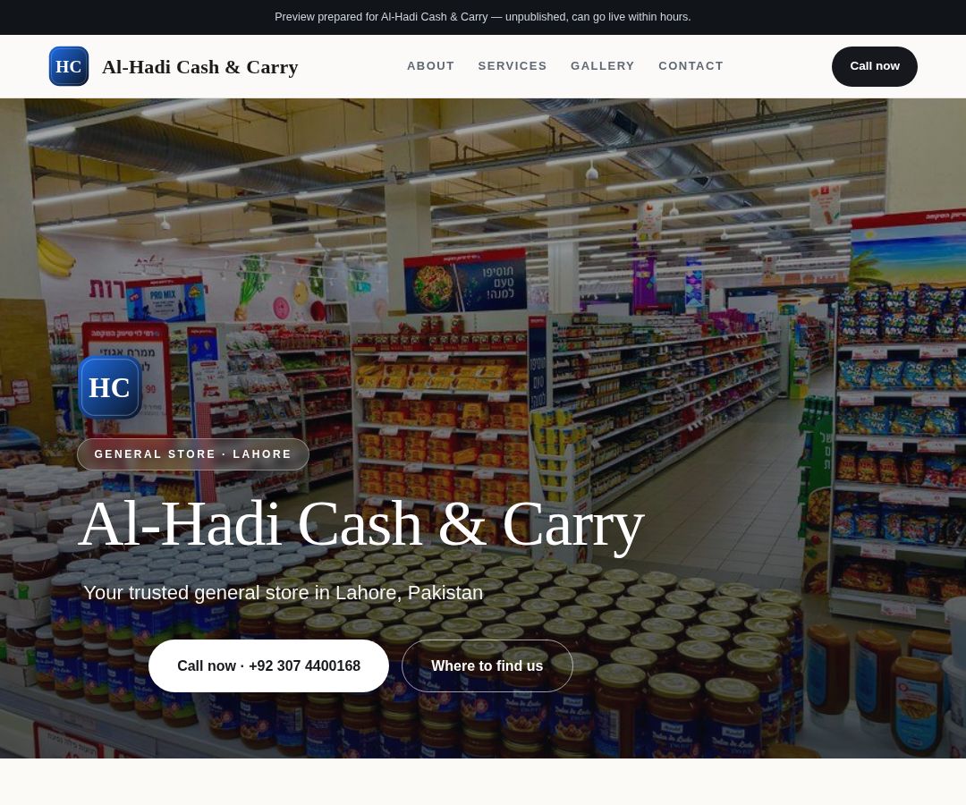 Al-Hadi Cash & Carry