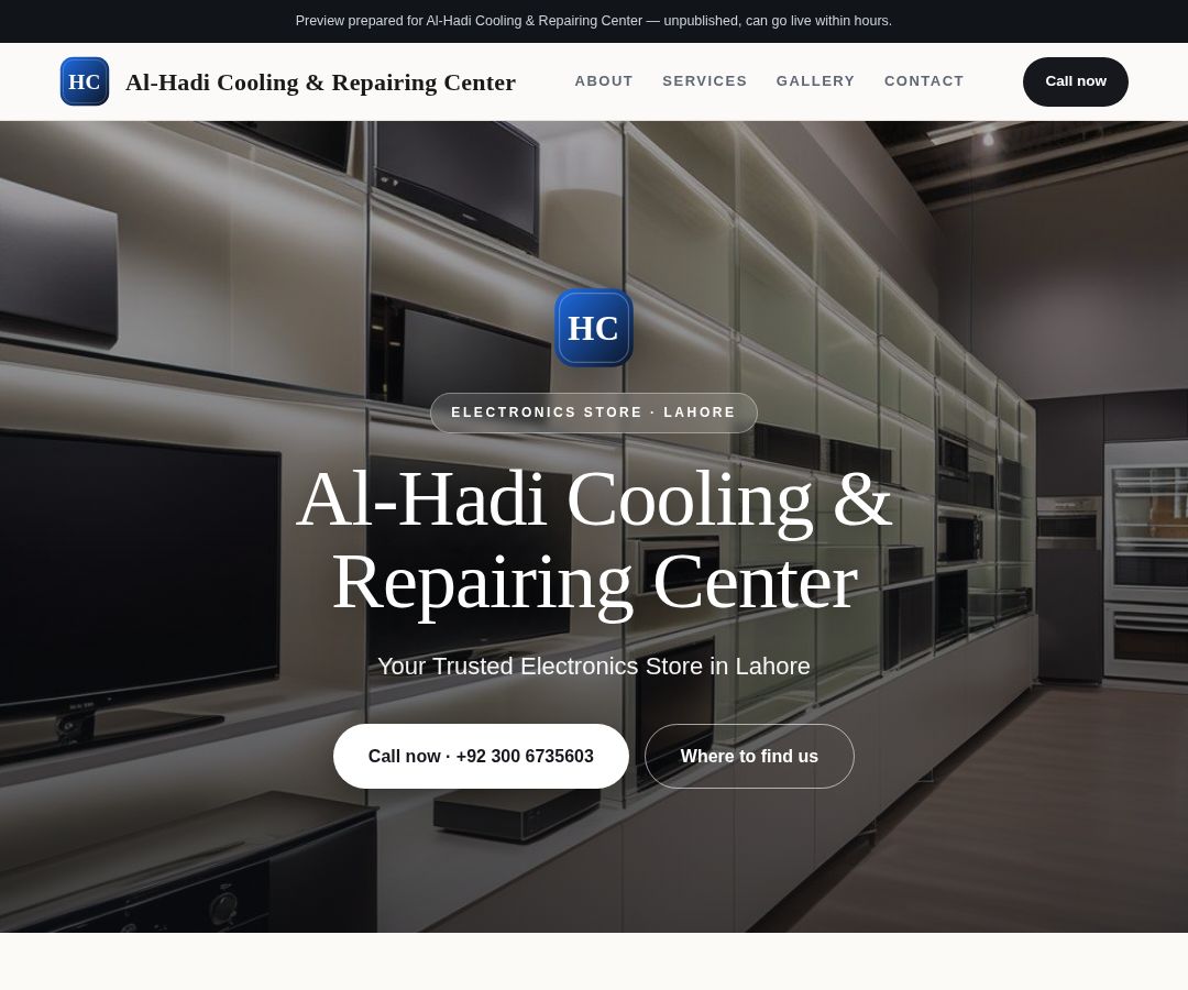 Al-Hadi Cooling & Repairing Center
