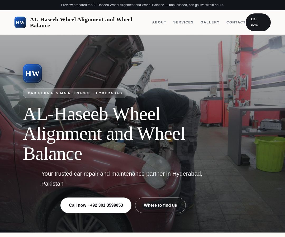 AL-Haseeb Wheel Alignment and Wheel Balance