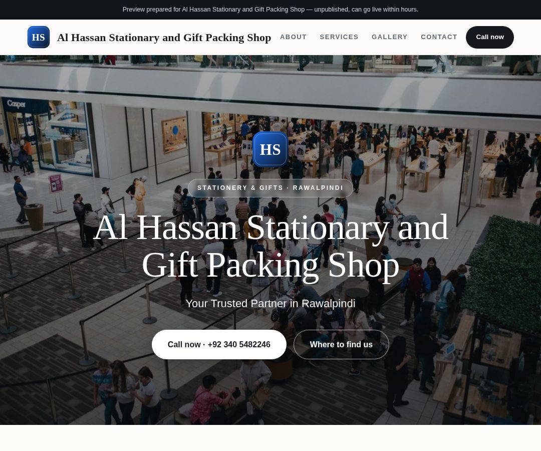 Al Hassan Stationary and Gift Packing Shop
