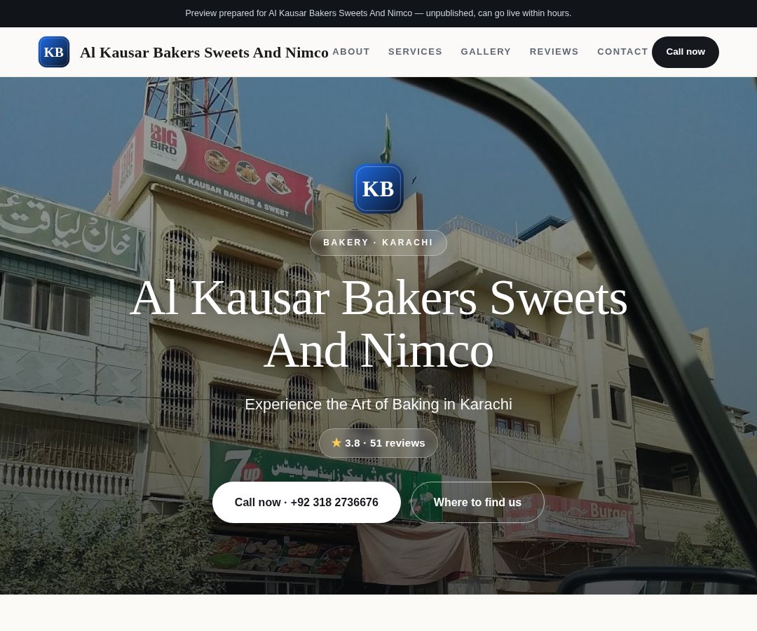 Al Kausar Bakers Sweets And Nimco