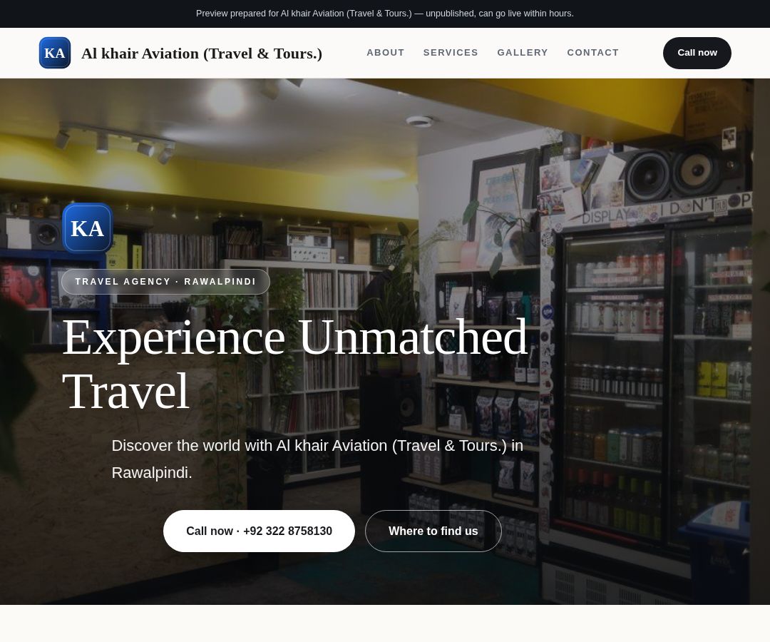 Al khair Aviation (Travel & Tours.)