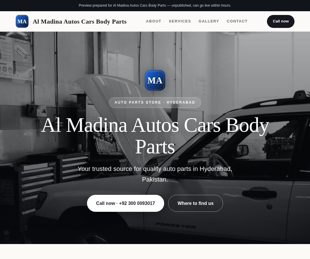 Al Madina Autos Cars Body Parts