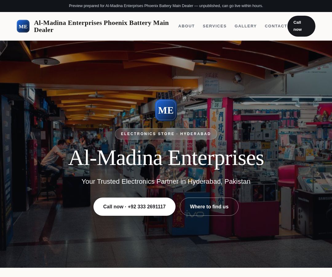 Al-Madina Enterprises Phoenix Battery Main Dealer