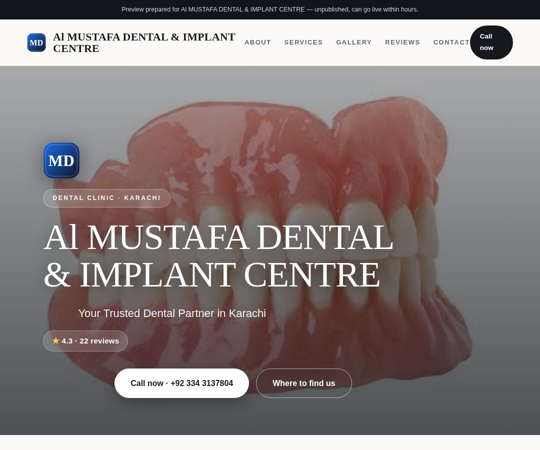 Al MUSTAFA DENTAL & IMPLANT CENTRE