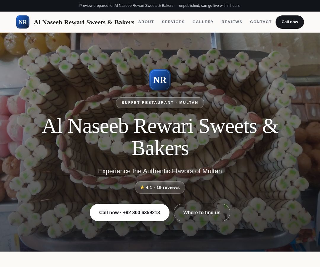 Al Naseeb Rewari Sweets & Bakers