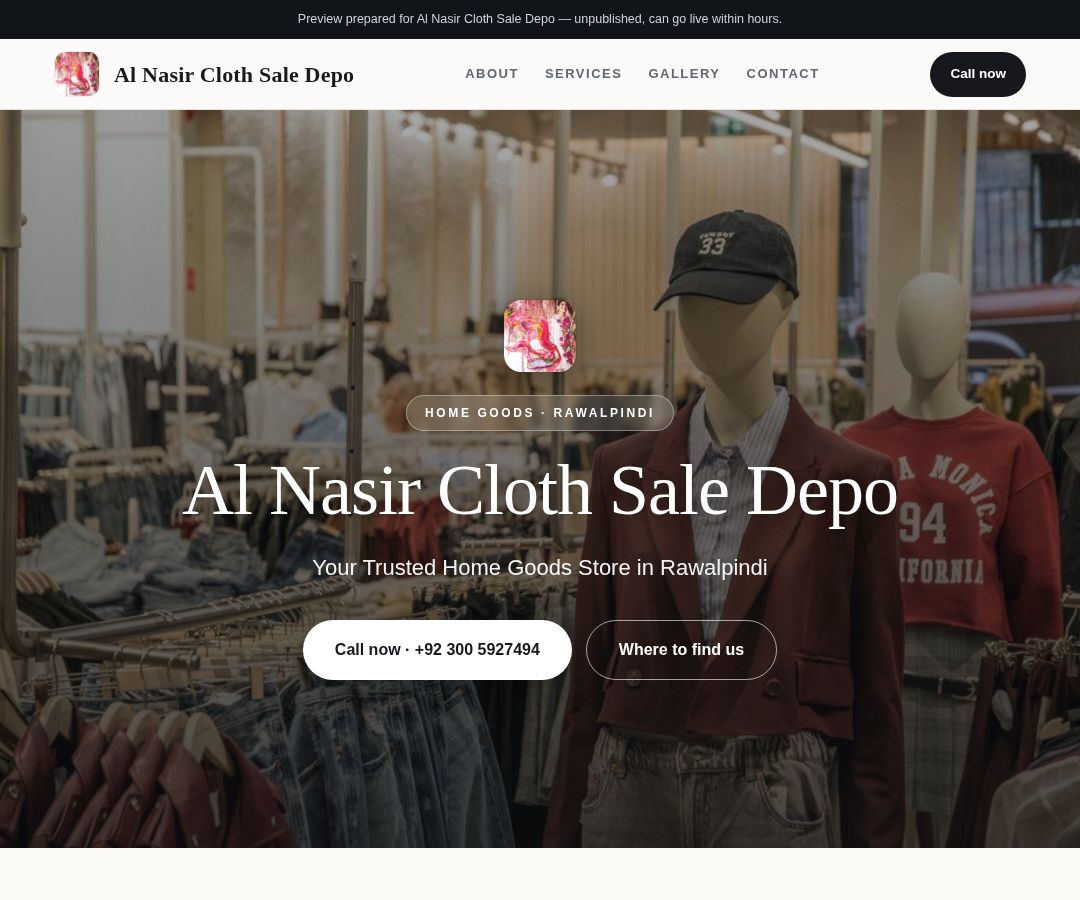 Al Nasir Cloth Sale Depo