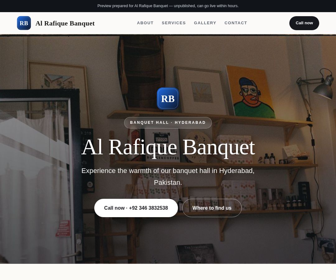 Al Rafique Banquet