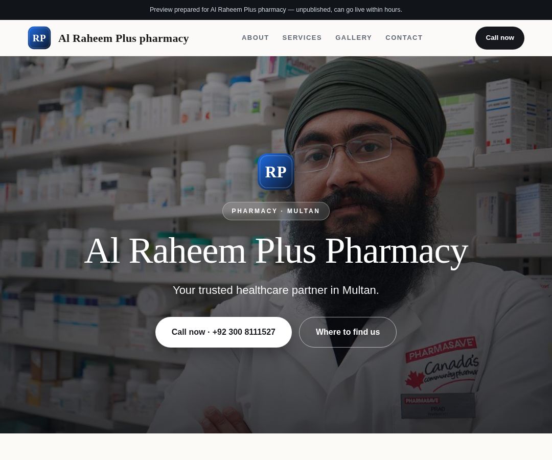 Al Raheem Plus pharmacy
