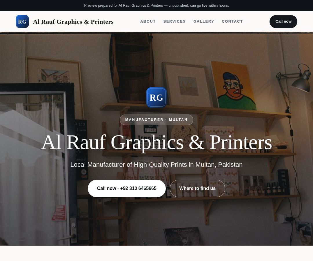 Al Rauf Graphics & Printers