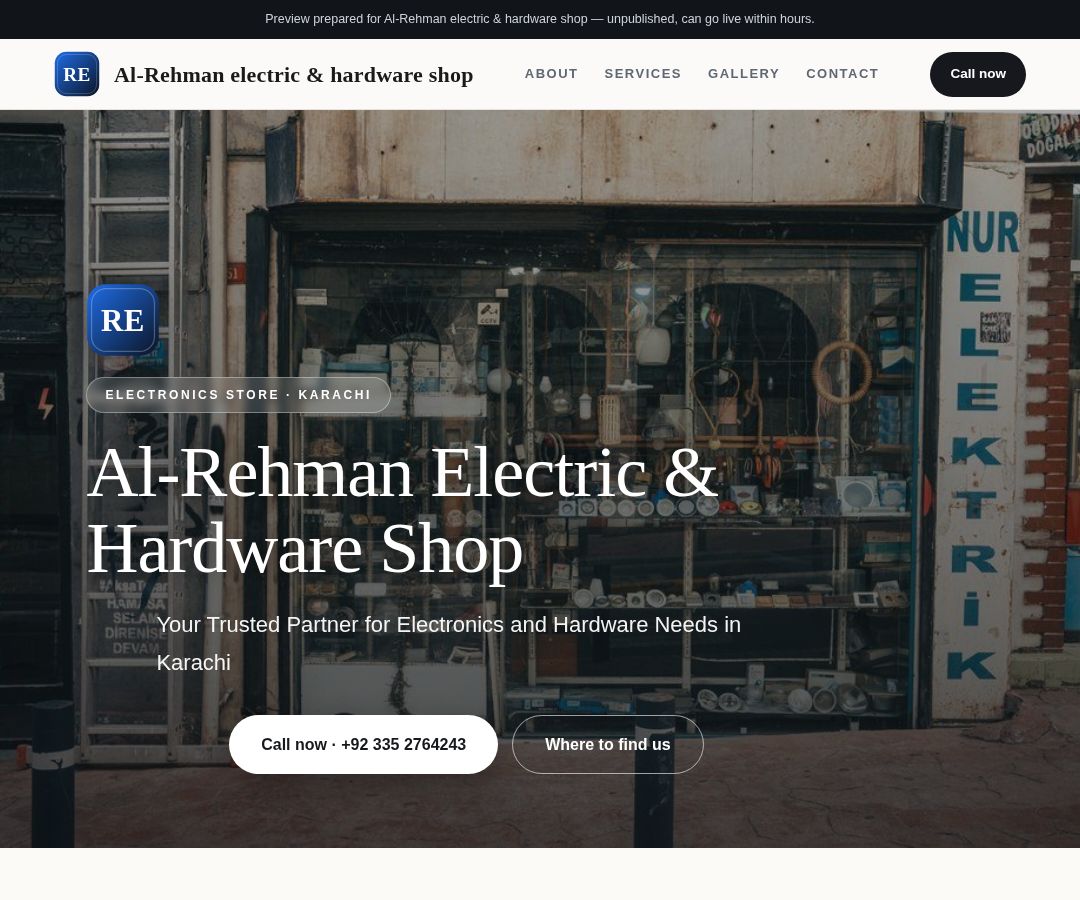 Al-Rehman electric & hardware shop