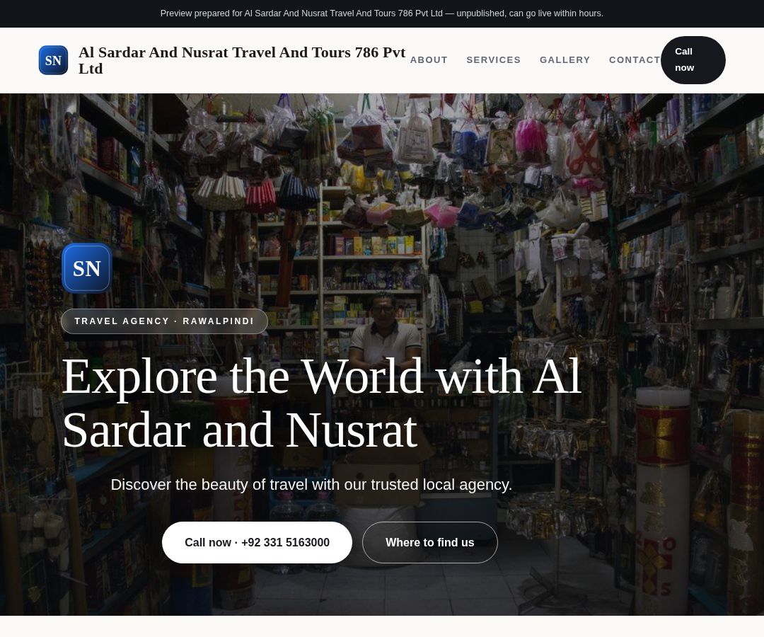 Al Sardar And Nusrat Travel And Tours 786 Pvt Ltd