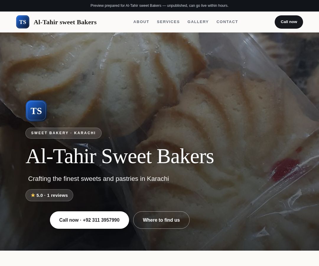 Al-Tahir sweet Bakers