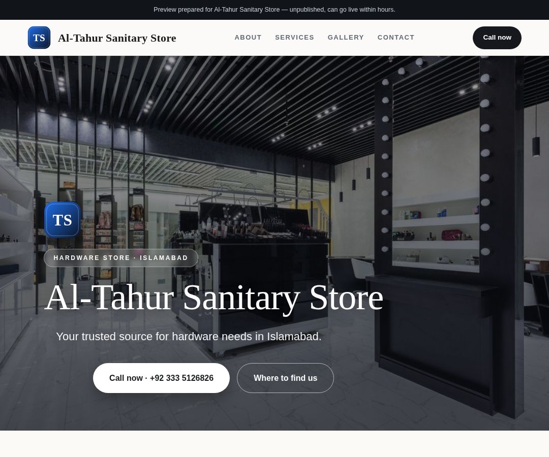 Al-Tahur Sanitary Store