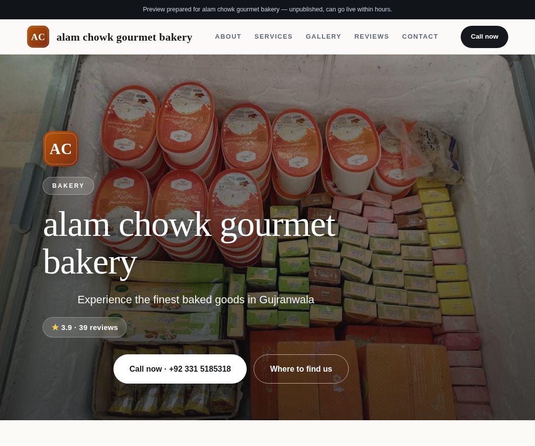 alam chowk gourmet bakery