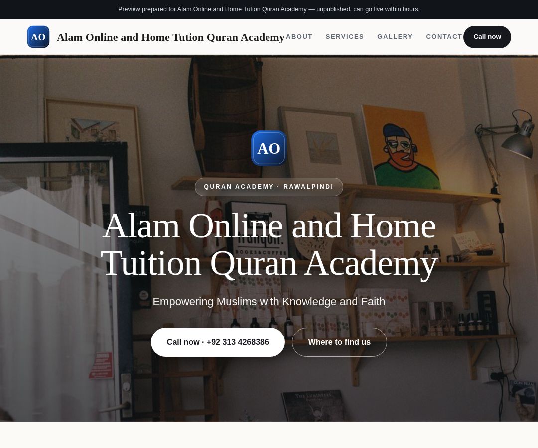 Alam Online and Home Tution Quran Academy