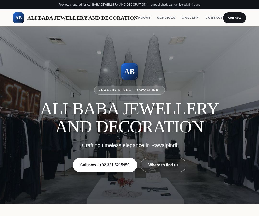 ALI BABA JEWELLERY AND DECORATION