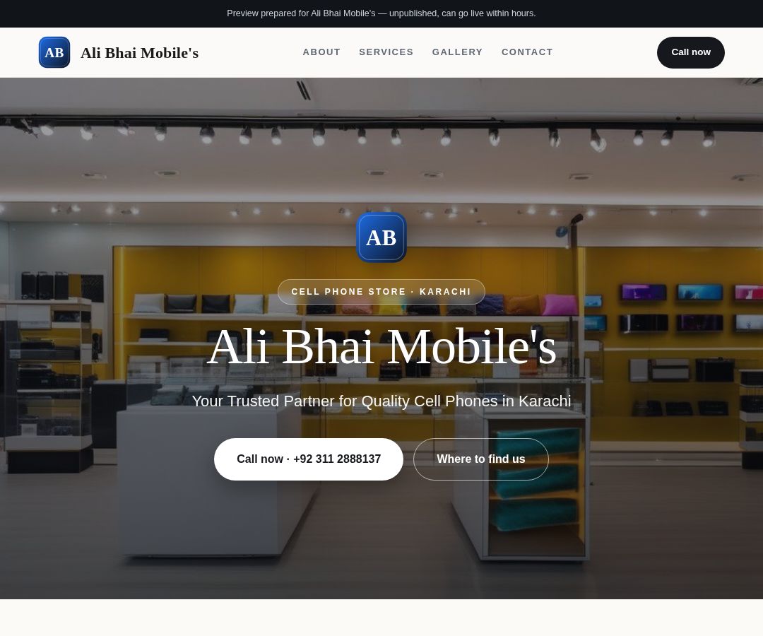 Ali Bhai Mobile's