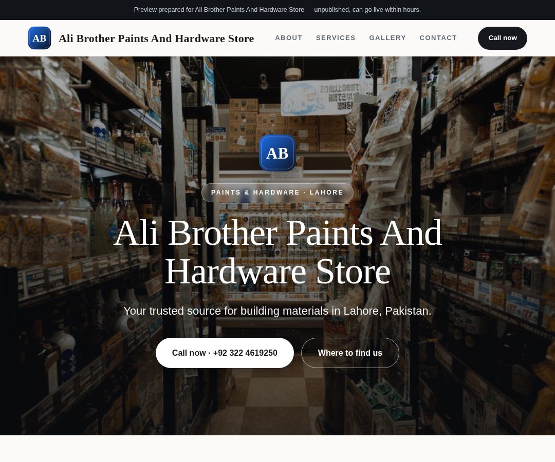 Ali Brother Paints And Hardware Store