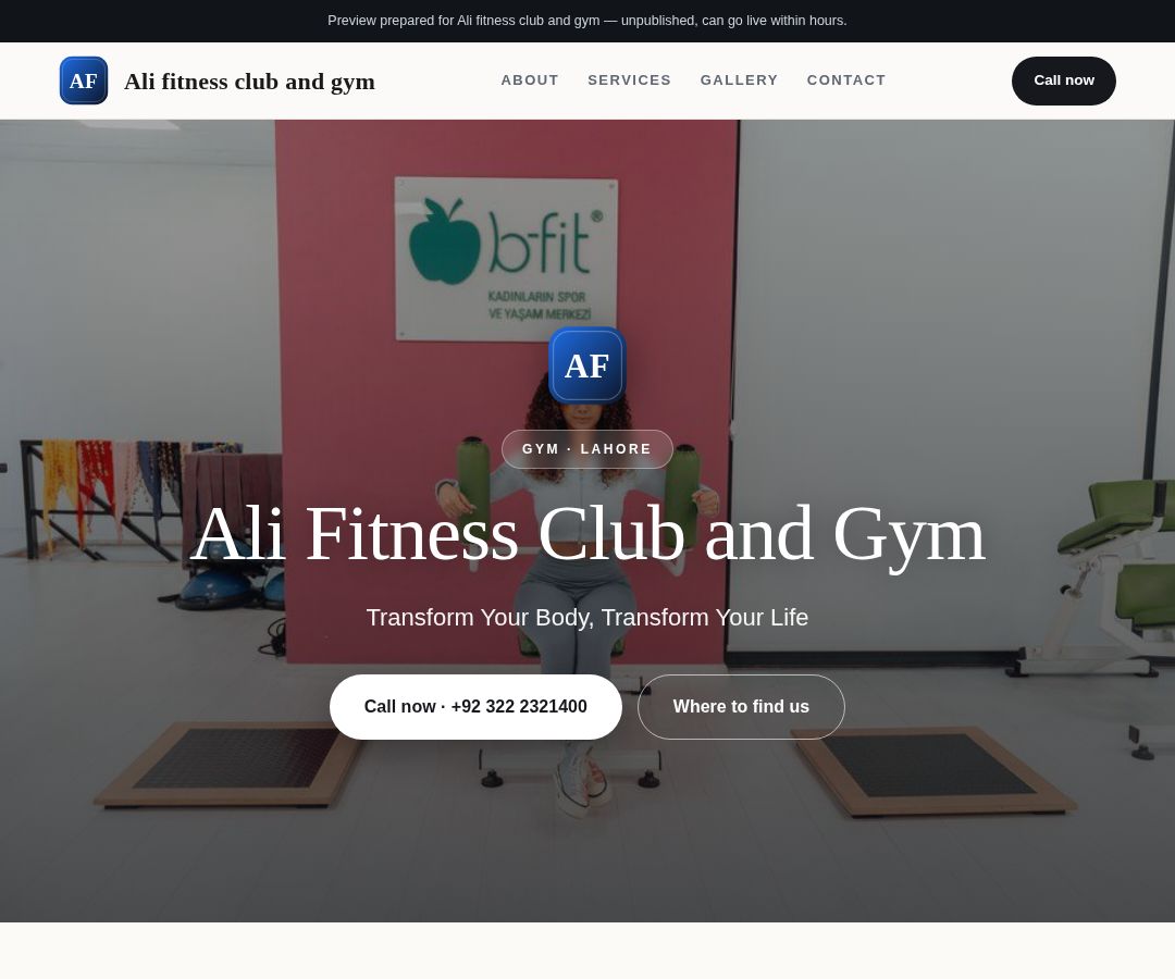 Ali fitness club and gym