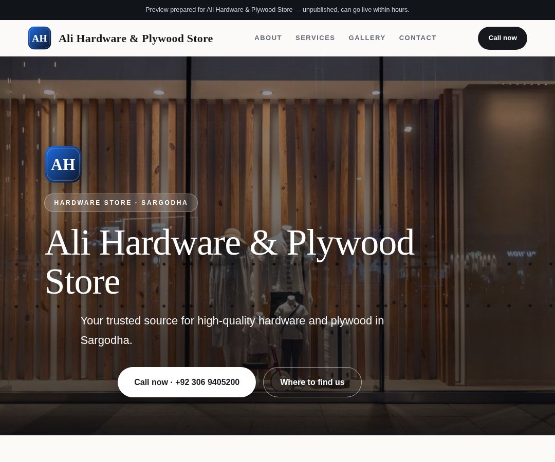 Ali Hardware & Plywood Store