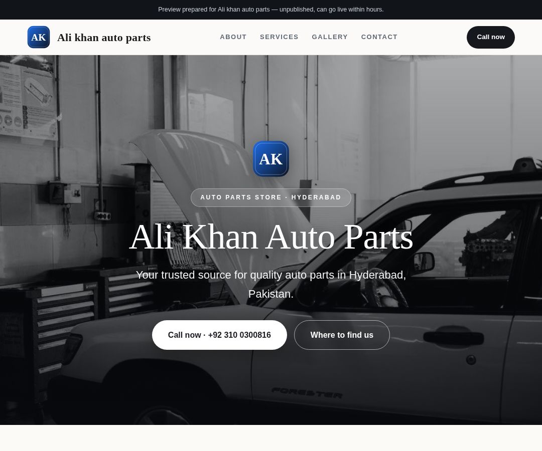 Ali khan auto parts