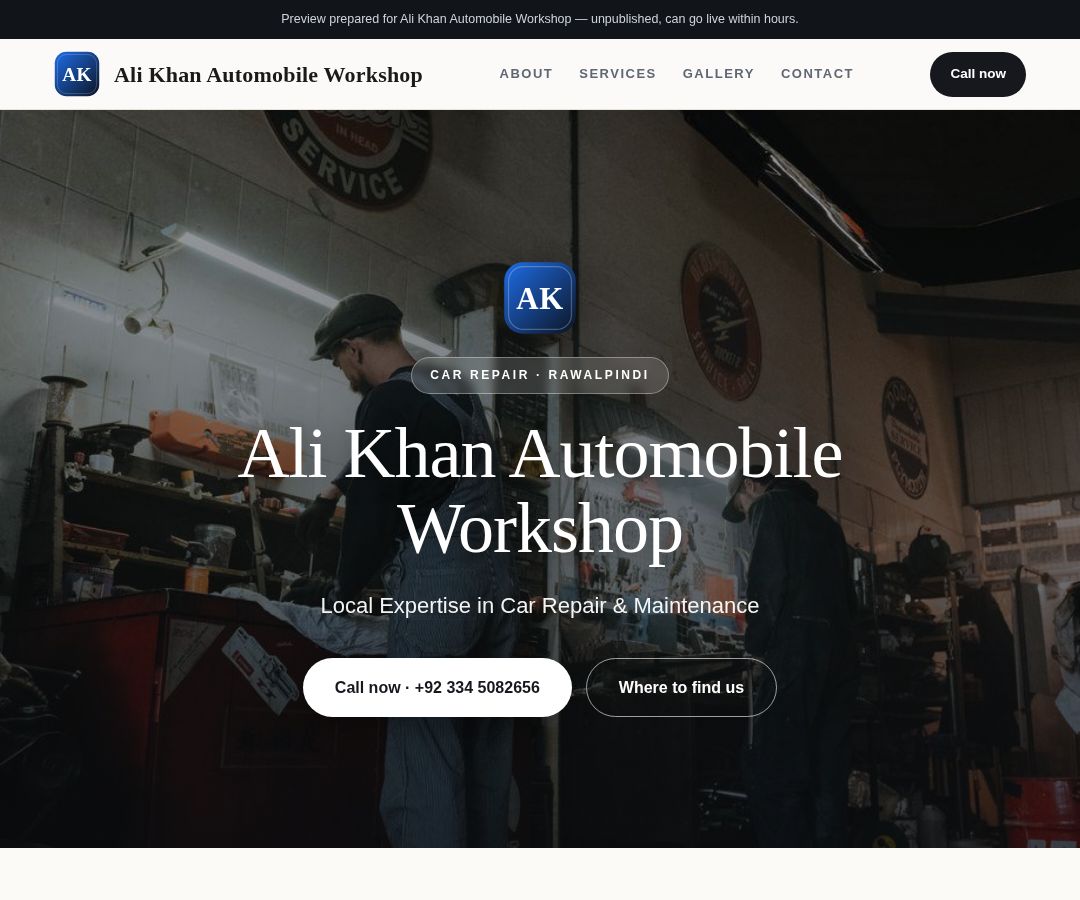 Ali Khan Automobile Workshop