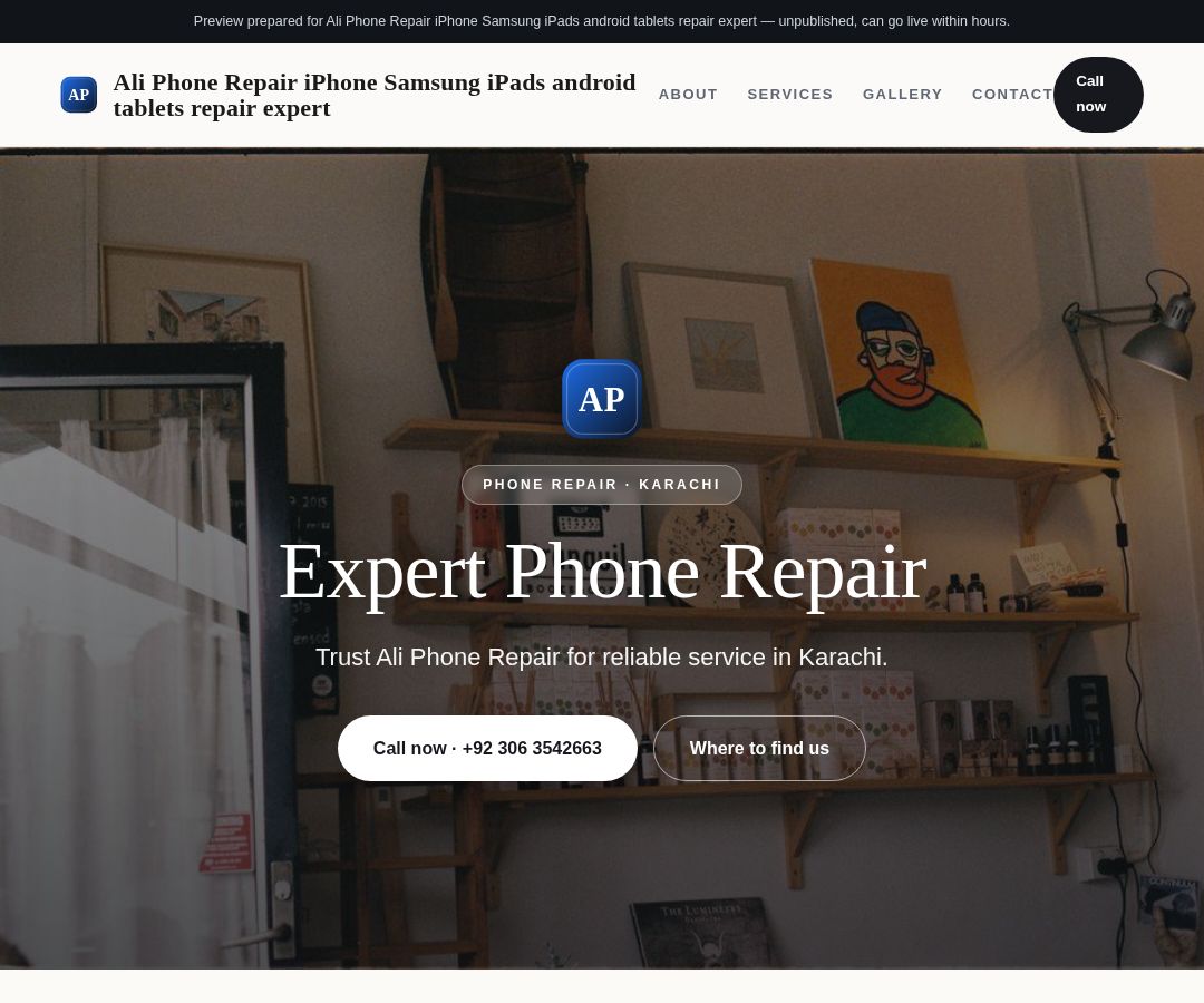 Ali Phone Repair iPhone Samsung iPads android tablets repair expert