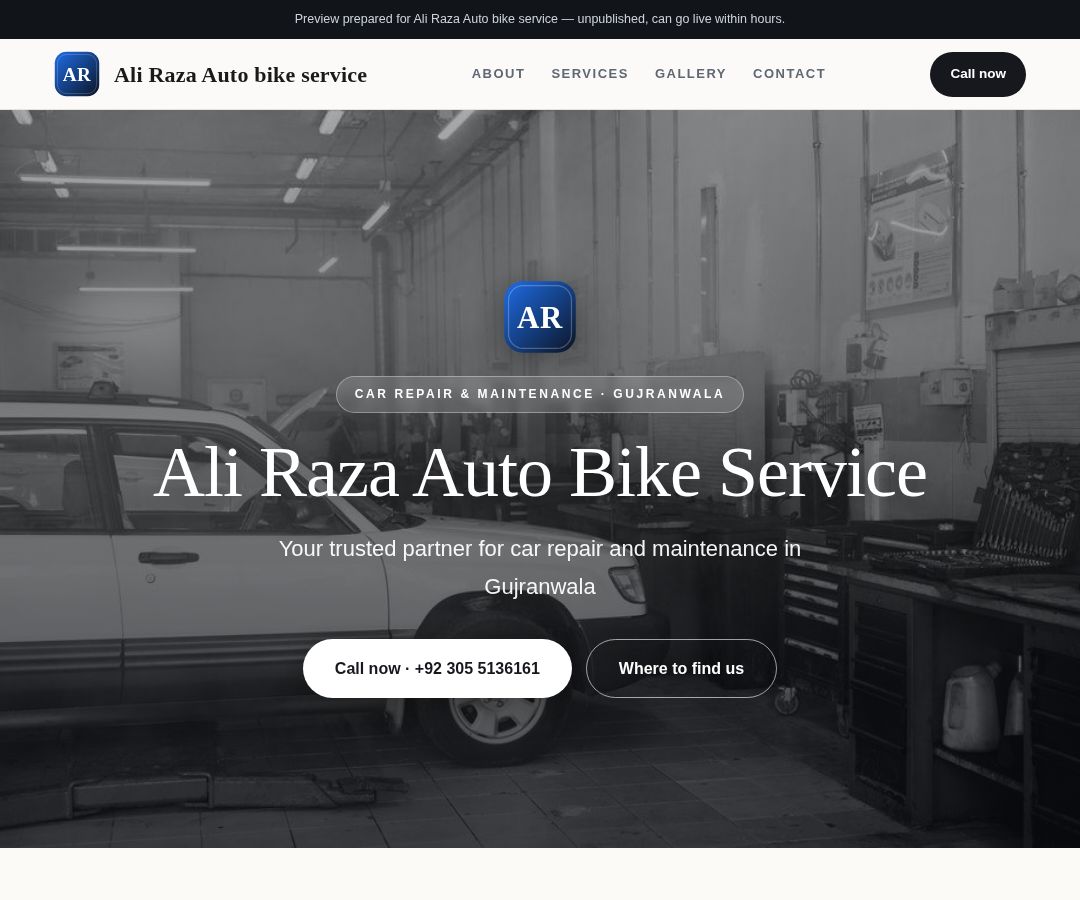 Ali Raza Auto bike service