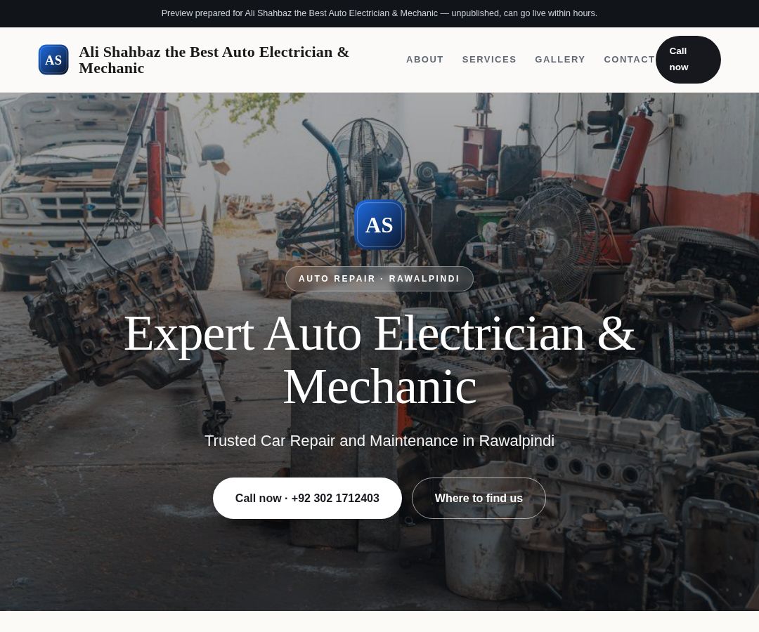 Ali Shahbaz the Best Auto Electrician & Mechanic