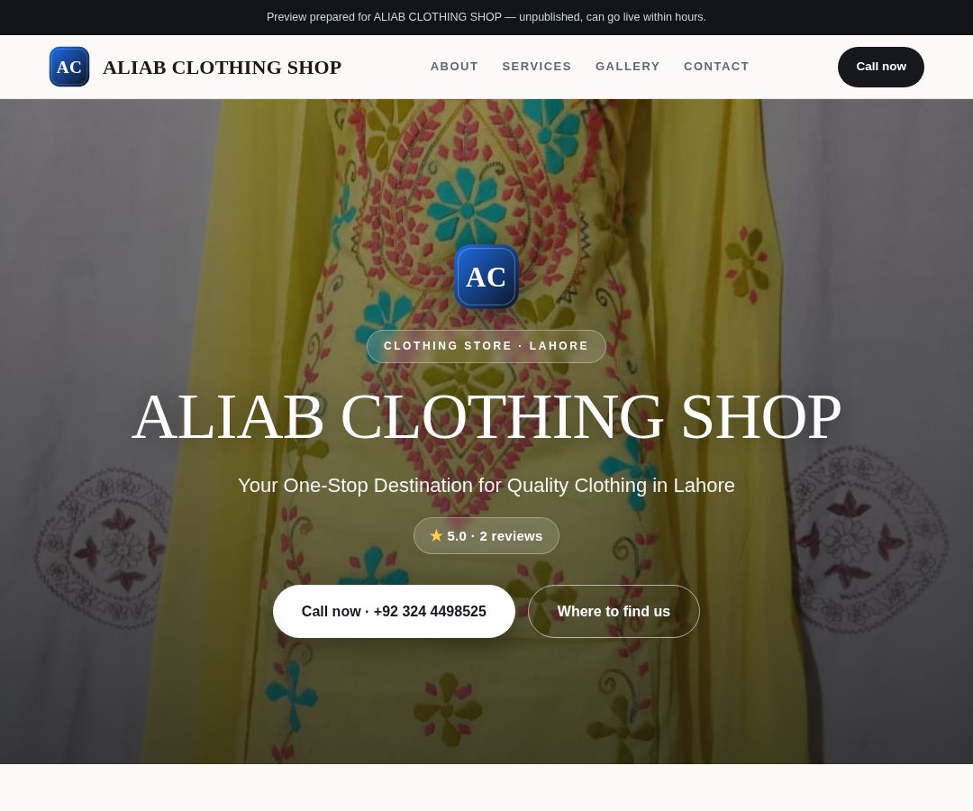 ALIAB CLOTHING SHOP