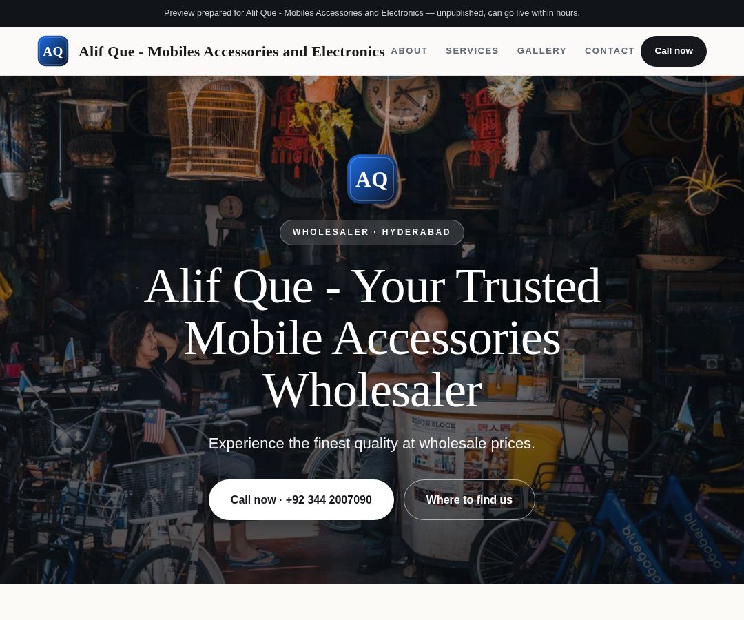 Alif Que - Mobiles Accessories and Electronics